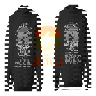 Vintage Cyclist Never Underestimate An Old Man On A Bicycle Sweatshirt | Mazezy