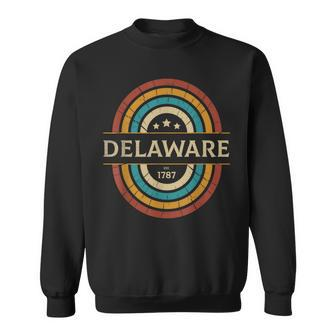 Vintage Delaware Home State Stars De Pride 70S Style Sweatshirt | Mazezy