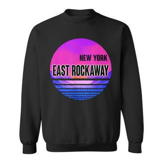 Vintage East Rockaway Vaporwave New York Sweatshirt | Mazezy