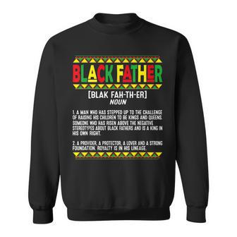 Vintage Fathers Day Black Father Definition African American Sweatshirt | Mazezy