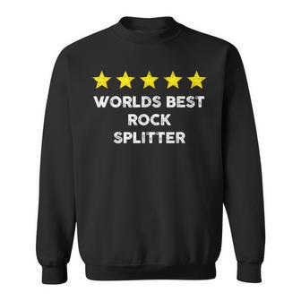 Vintage Five Star Worlds Best Rock Splitter Rating Word Desi Sweatshirt | Mazezy