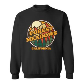 Vintage Forest Meadows California Mountain Hiking Souvenir Sweatshirt | Mazezy