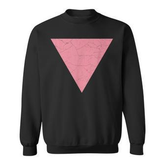 Vintage Gay Pride Pink Triangle Vintage Lgbt Flag Sweatshirt | Mazezy