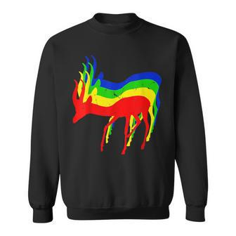 Vintage Gerenuk Retro Gerenuk Silhouette Animal Lover 80S Sweatshirt | Mazezy