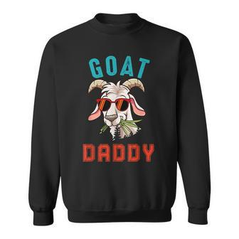 Vintage Goat Funny Daddy Cute Goat Sunglasses Farmer Family Sweatshirt | Mazezy
