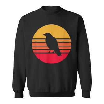 Vintage Halloween Retro Crow Raven Funny Gift Idea Halloween Funny Gifts Sweatshirt | Mazezy