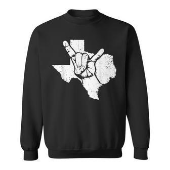 Vintage Hook 'Em Hands Texas Pride State Usa Sweatshirt | Mazezy