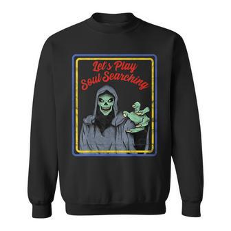 Vintage Horror Soul Searching Grim Reaper Reaper Sweatshirt | Mazezy