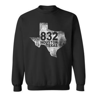 Vintage Houston Texas 832 Area Code Sweatshirt | Mazezy