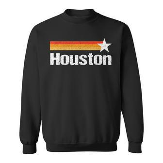 Vintage Houston Texas Houston Strong Stripes Usa Texas Men Sweatshirt | Mazezy