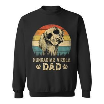 Vintage Hungarian Vizsla Dad Dog Lovers Fathers Day Sweatshirt | Mazezy