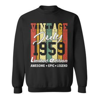 Vintage July 1959 Limited Edition Birthday Gift Sweatshirt | Mazezy AU