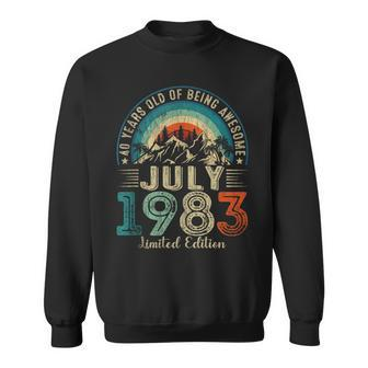 Vintage July 1983 Limited Edition 40 Years Old 40Th Birthday Sweatshirt - Seseable