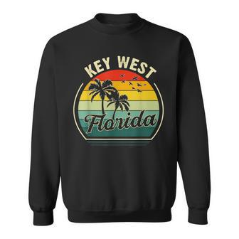 Vintage Key West Beach Floria Summer Vacation Sunset Palm Key West Funny Gifts Sweatshirt | Mazezy