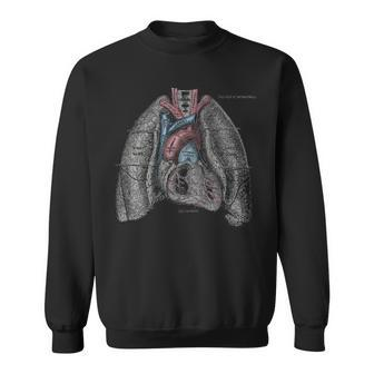 Vintage Medical Anatomy Human Lungs Heart T Medical Sweatshirt | Mazezy