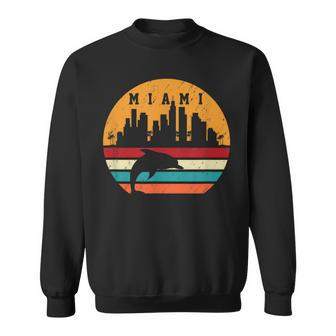 Vintage Miami 80S Dolphin Silhouette Souvenir Dolphin Lovers Sweatshirt | Mazezy