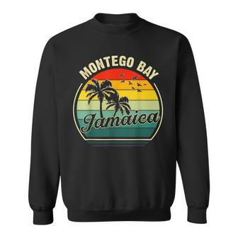 Vintage Montego Bay Beach Jamaica Summer Vacation Sunset Vacation Funny Gifts Sweatshirt | Mazezy