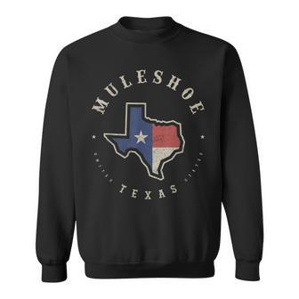 Vintage Muleshoe Texas State Flag Map Souvenir Sweatshirt | Mazezy