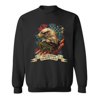 Vintage Patriotic Bald Eagle Sweatshirt | Mazezy