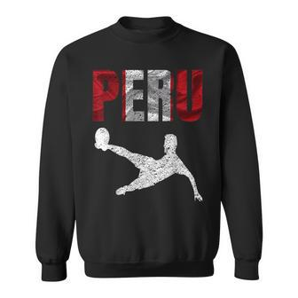 Vintage Peru Flag Peruvian Pride Soccer Football Sweatshirt | Mazezy