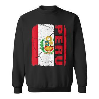 Vintage Peruvian Flag Peru Pride Roots Heritage Gift Sweatshirt - Seseable