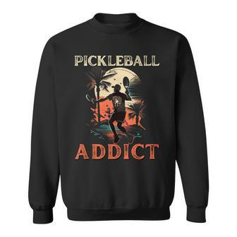 Vintage Pickleball Addict Player For Paddleball Lover Sweatshirt | Mazezy