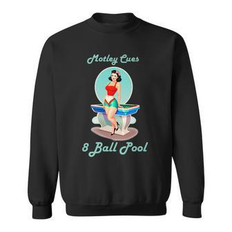 Vintage Pinup Billiards Pool Billiards Funny Gifts Sweatshirt | Mazezy