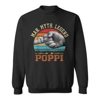 Vintage Poppi Man Myth Legend Daddy Grandpa Gift Ideas Sweatshirt | Mazezy