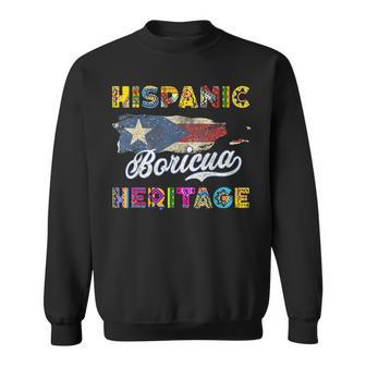 Vintage Puerto Rico Hispanic Heritage Month Sweatshirt - Seseable