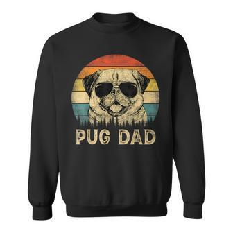 Vintage Pug Dad Dog Lovers Fathers Day Sweatshirt | Mazezy