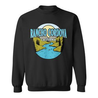 Vintage Rancho Cordova California River Valley Print Sweatshirt | Mazezy