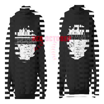 Vintage Red October Philly Philadelphia Baseball Fan Support Sweatshirt | Mazezy