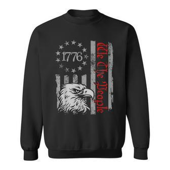 Vintage Retro 1776 We The People American Us Flag July 4Th 1776 Funny Gifts Sweatshirt | Mazezy
