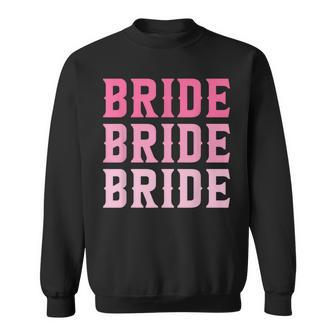Vintage Retro Bride Rodeo Cowgirl Bachelorette Party Wedding Sweatshirt | Mazezy