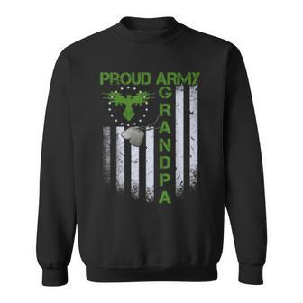 Vintage Retro Flag Proud Army Grandpa Dog Tags Military Gift Sweatshirt | Mazezy