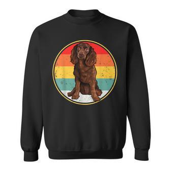 Vintage Retro Sunset American Water Spaniel Dog Sweatshirt | Mazezy