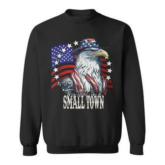 Vintage Retro Try That In My Town Eagle American Flag Sweatshirt - Seseable