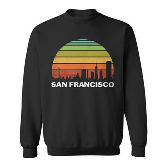 Vintage San Francisco Ca Cityscape Retro Graphic Sweatshirt | Mazezy