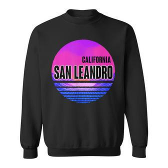Vintage San Leandro Vaporwave California Sweatshirt | Mazezy