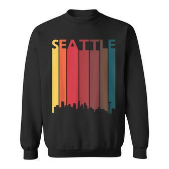 Vintage Seattle Skyline Seattle Vacation Retro Seattle Pride Sweatshirt | Mazezy