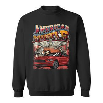 Vintage Streetwear American Muscle Car Graphic Apparel Sweatshirt | Mazezy