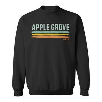 Vintage Stripes Apple Grove Oh Sweatshirt | Mazezy