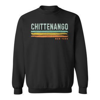 Vintage Stripes Chittenango Ny Sweatshirt | Mazezy