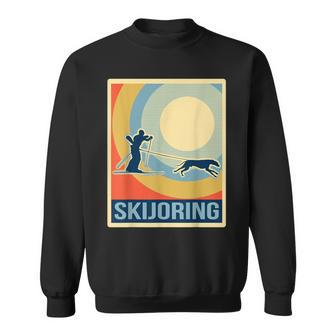 Vintage Style Skijoring T Sweatshirt | Mazezy