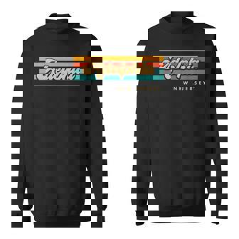 Vintage Sunset Stripes Adelphia New Jersey Sweatshirt | Mazezy
