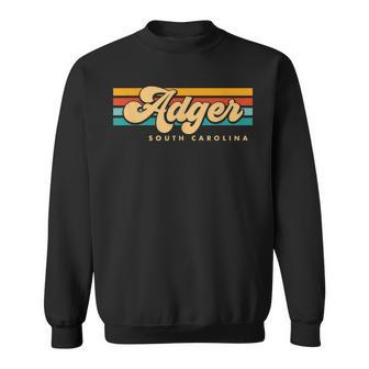 Vintage Sunset Stripes Adger South Carolina Sweatshirt | Mazezy