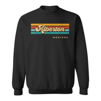 Vintage Sunset Stripes Alberton Montana Sweatshirt | Mazezy