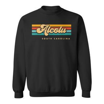Vintage Sunset Stripes Alcolu South Carolina Sweatshirt | Mazezy