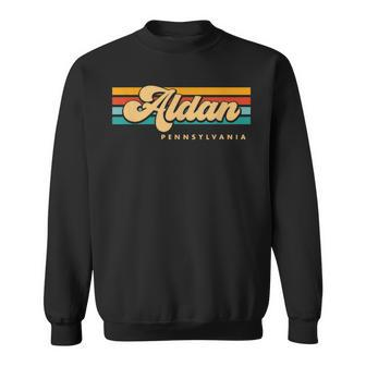 Vintage Sunset Stripes Aldan Pennsylvania Sweatshirt | Mazezy AU