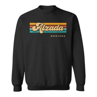 Vintage Sunset Stripes Alzada Montana Sweatshirt | Mazezy